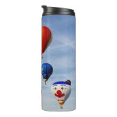 Three Hot Air Balloons in cloudy sky Personalize Thermosbeker (Geroteerd rechts)