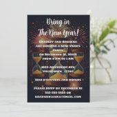 Three Hourglasses New Year's Eve Party Kaart (Staand voorkant)