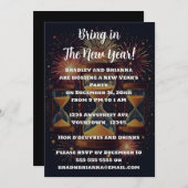 Three Hourglasses New Year's Eve Party Kaart (Voorkant / Achterkant)