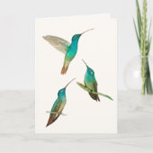 Three Hummingbirds Greeting Card Kaart (Voorkant)