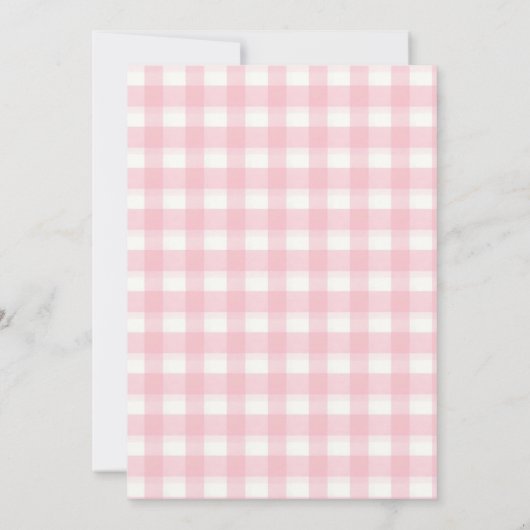 THREE-I-E-I-O Pink Girl Boerderij 3e verjaardag Kaart (Achterkant)