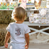 Three-i-e-io 3e Verjaardag Boerderij Kindeerversje Kinder Shirts