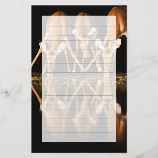 Three Impala Drink Together at Night Briefpapier (Voorkant)