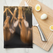 Three Impala Drink Together at Night Theedoek (Quarter Fold)