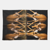 Three Impala Drink Together at Night Theedoek (Horizontaal)