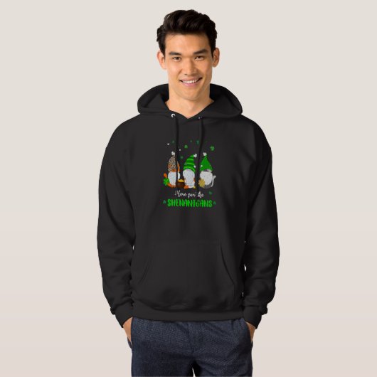Three Irish Gnome St Patricks Day Here For The She Hoodie (Voorkant volledig)
