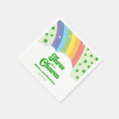 Three Is A Charm Rainbow 3de Verjaardagsfeestje Servet (Hoek)