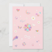 Three Is A Vibe Cloud Rainbow Sun 3rd Birthday Kaart (Achterkant)