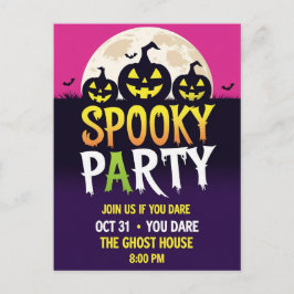 Three Jack O'Lantern Spooky Party Feestdagenkaart