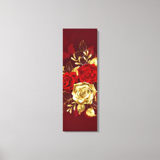 Three Jewelry Roses Canvas Afdruk (Voorkant)