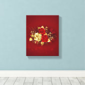 Three Jewelry Roses Canvas Afdruk (Insitu (Houten vloer))