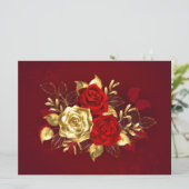 Three Jewelry Roses Kaart (Staand voorkant)
