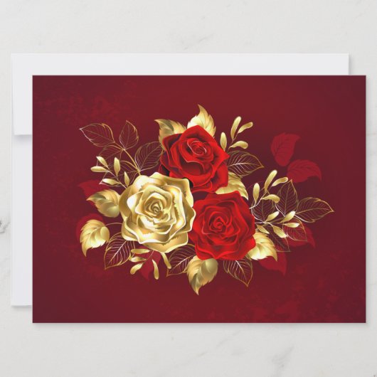 Three Jewelry Roses Kaart (Voorkant)