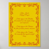 Three Jewels Refuge Buddhist Minimalist Adult  Poster (Voorkant)