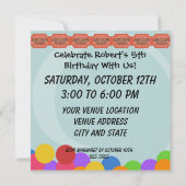 Three Kids Arcade Birthday Party Invitation Kaart (Achterkant)
