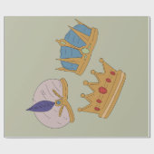 THREE KING CROWN WRAPPING PAPER CADEAUPAPIER (Vlak)