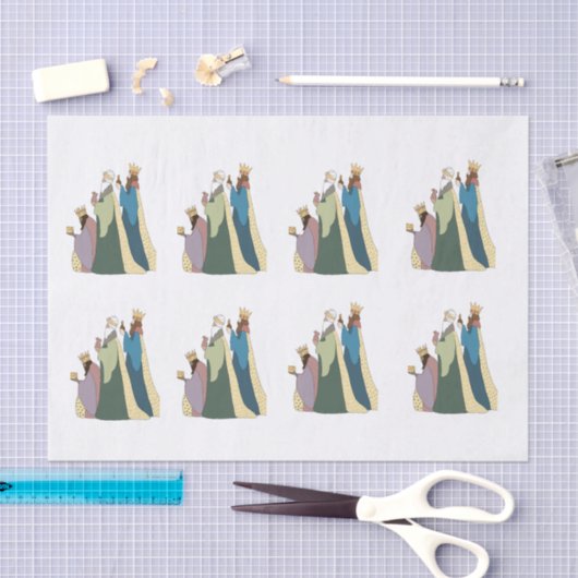 THREE KING TISSUE PAPER  TISSUEPAPIER (Craft)