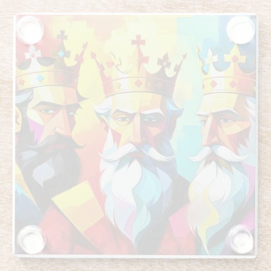 Three Kings Glazen Onderzetter (Achterkant)