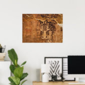 Three Kings Petroglyf Mcconkie Ranch Utah Poster (Thuiskantoor)