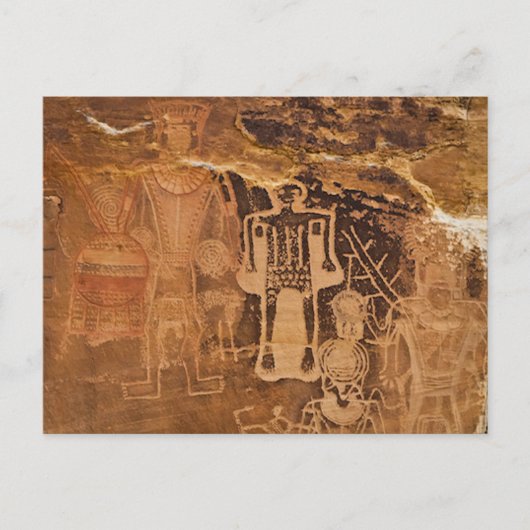 Three Kings Petroglyph McConkie Ranch Utah Briefkaart (Voorkant)