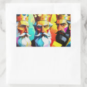 Three Kings Rechthoekige Sticker (Tas)