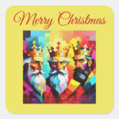 Three Kings Vierkante Sticker (Voorkant)