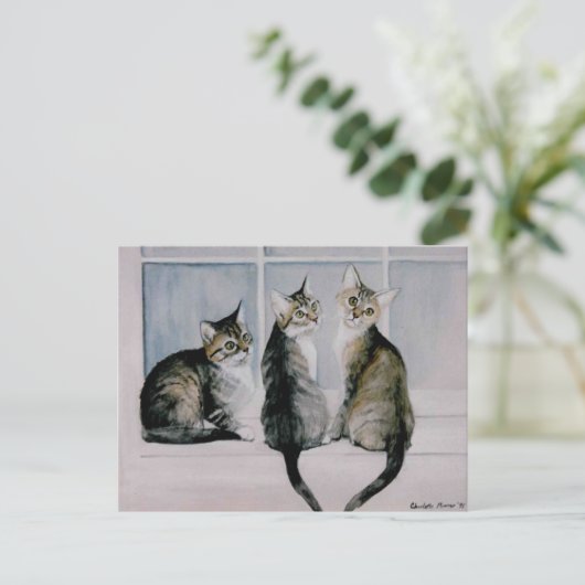 "Three Kittens" Art Reproduction Briefkaarten (Staand voorkant)