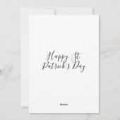 Three Leaf Lucky Irish Happy St Patrick's Day Feestdagenkaart (Achterkant)