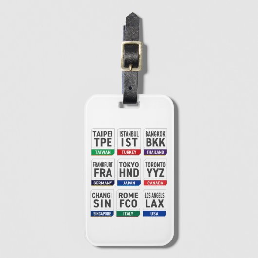 Three Letter Code Bagagelabel (Voorkant (verticaal))