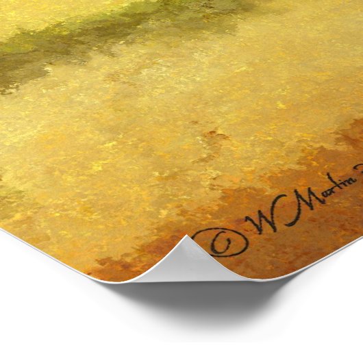 Three Line Digital Abstract Painting Poster (Hoek)