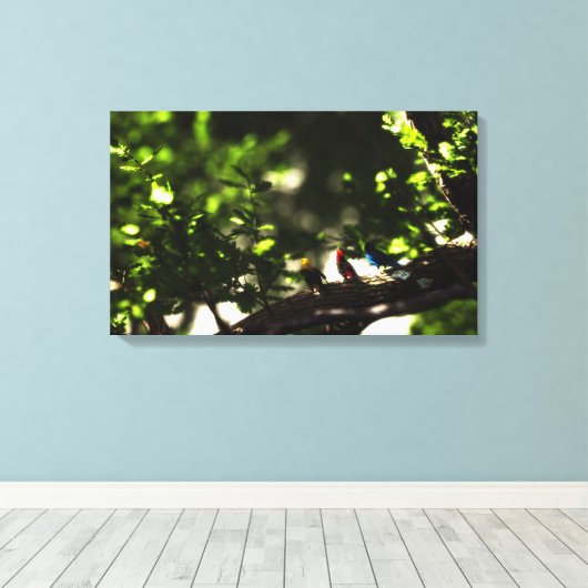 Three Little Birds Canvas Afdruk (Insitu (Houten vloer))
