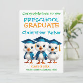 Three Little Geese Preschool Graduation Kaart (Staand voorkant)
