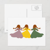 Three Little Girls postcard Briefkaart (Voorkant / Achterkant)