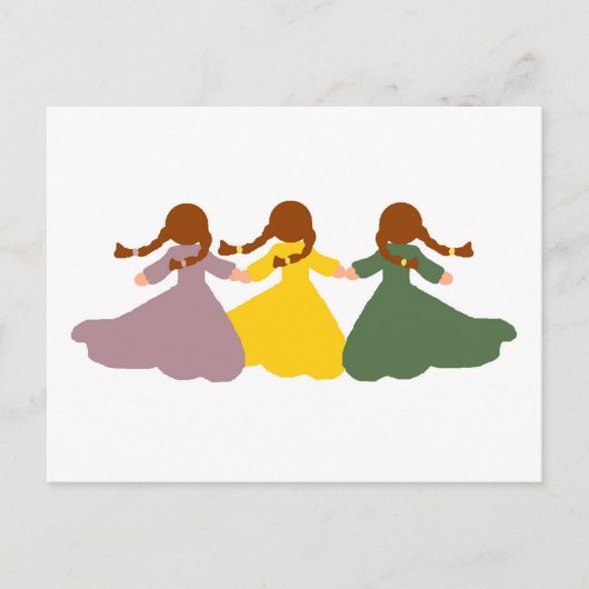 Three Little Girls postcard Briefkaart (Voorkant)