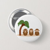 Three little monkeys - três macaquinhos ronde button 5,7 cm (Voorkant /achterkant)