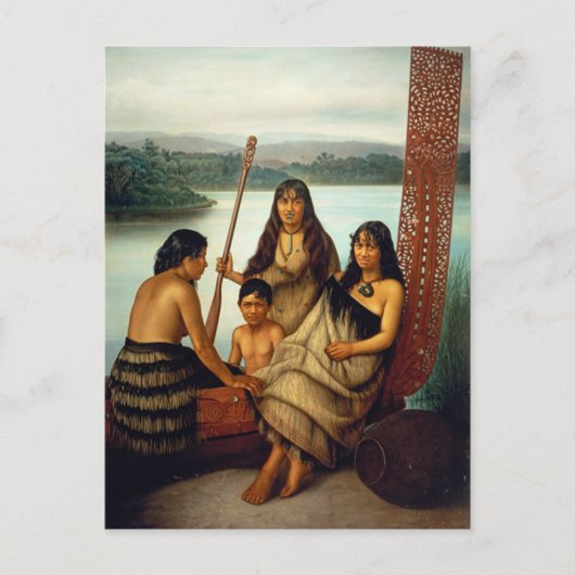 'Three Maori Girls and a Boy' - Lindauer Briefkaar Briefkaart (Voorkant)