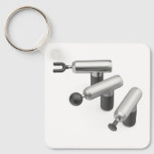 Three massage guns with different massage heads sleutelhanger (Voorkant)