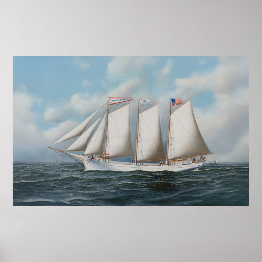 Three Mast Schooner Andrew C Pierce Poster (Voorkant)