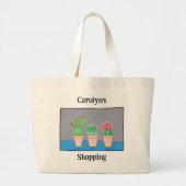 Three mexican cactuses, cute drawing, personalized grote tote bag (Voorkant)