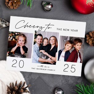 Three Moments One Celebration 2025 Nieuwjaarsfoto Feestdagenkaart