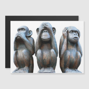 Three Monkeys Magnetische Kaart
