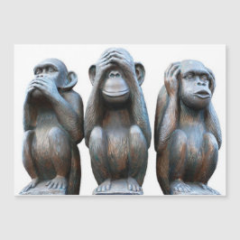 Three Monkeys Magnetische Kaart