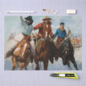 "Three Montana Cowboys" door W Herbert Dunton Tissuepapier (Craft)