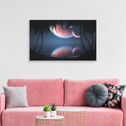 Three Moon Bay Canvas Afdruk (Insitu (Woonkamer))