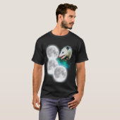 Three Moons Opossum - Weird Cursed Meme Possum T-shirt (Voorkant volledig)
