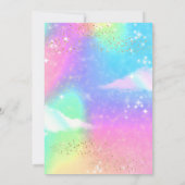 Three Nado Rainbow Glitter 3rd Birthday Party  Kaart (Achterkant)