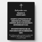 Three Nails Beste Pastor ooit Christelijk Award Fotoplaat (voorkant)