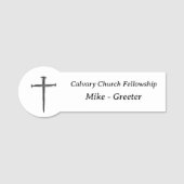 Three Nails Cross Church Greeter Gebruikersnaam Ta Naamplaatje (Voorkant)