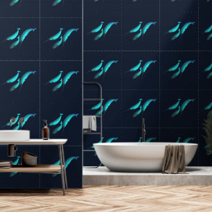 Three Narwhal Behang