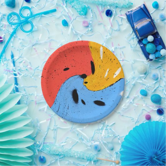 three of a kind papieren bordje (Feest)